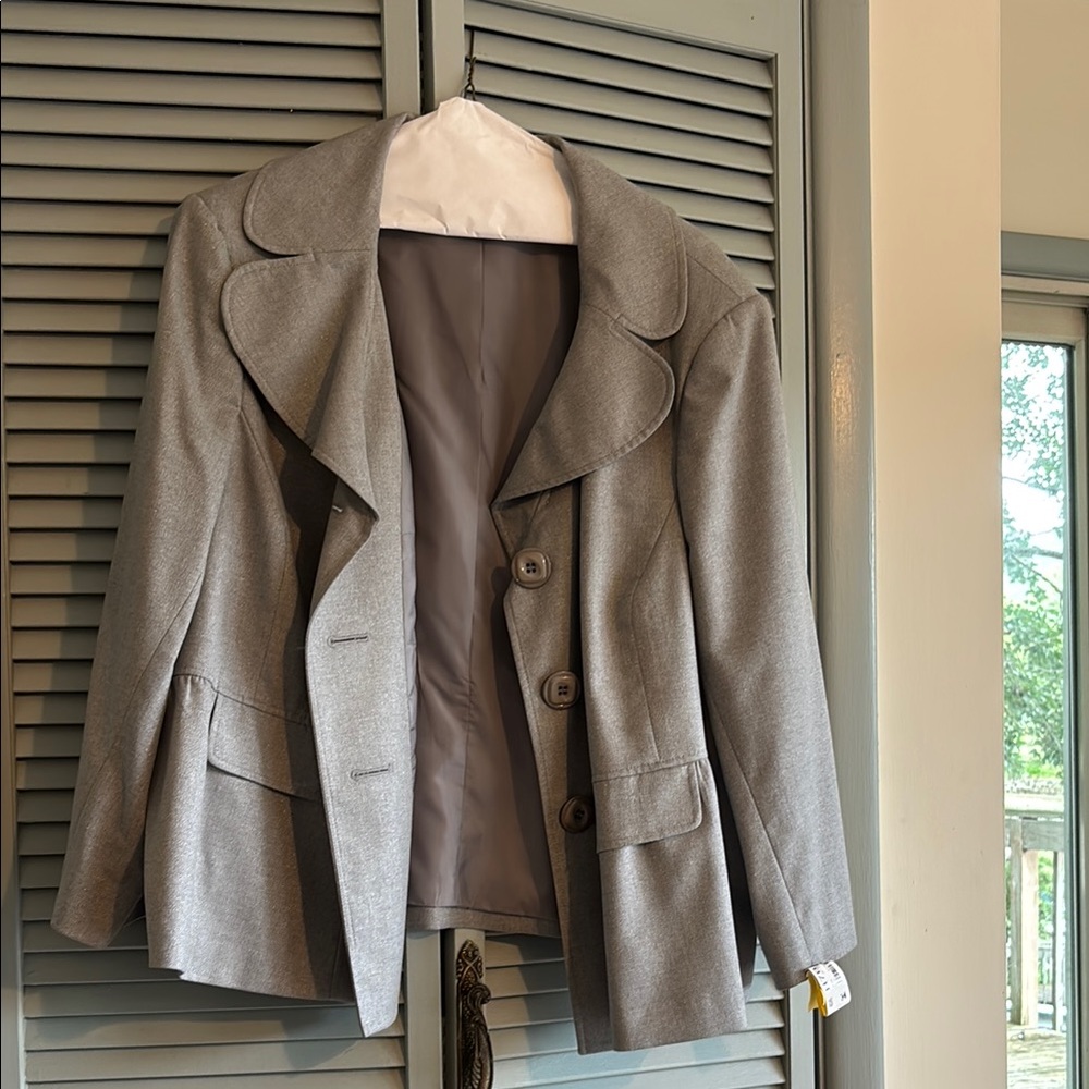 Le Suit Gray Blazer Tailored Fit